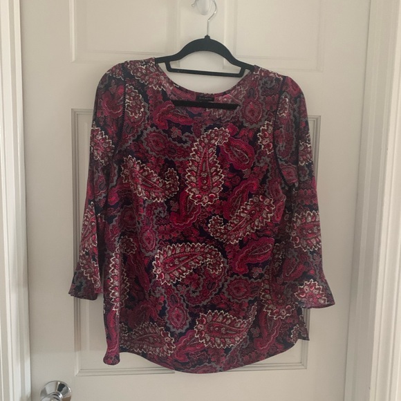 Talbots Red and Black Gorgeous Blouse - Picture 2 of 3